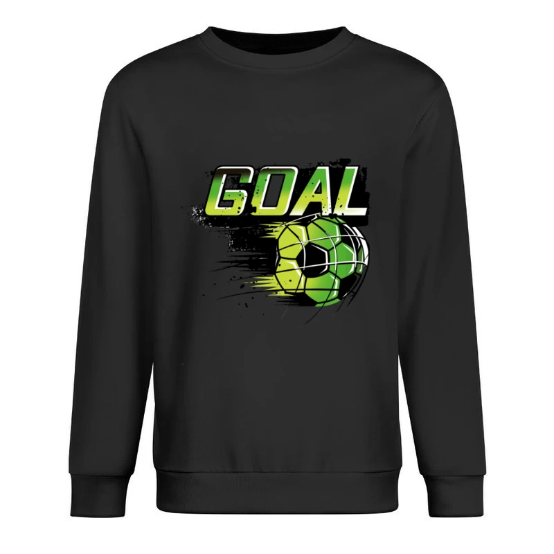 Dynamischer Goal-Schriftzug mit Fußball Herren Pullover Sweatshirt