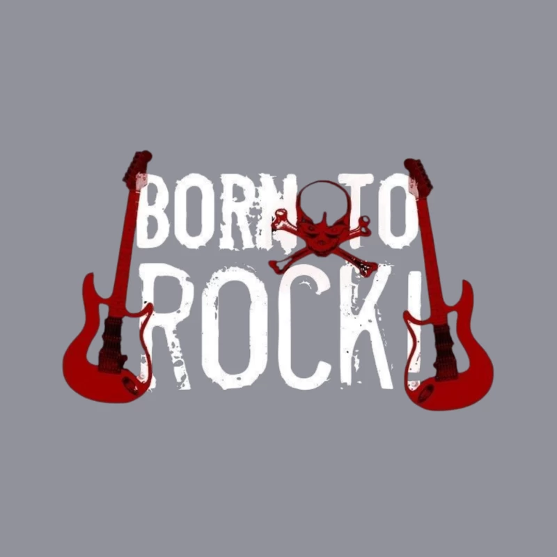 Rock Music Design Featuring Guitars and Skull Tapestry