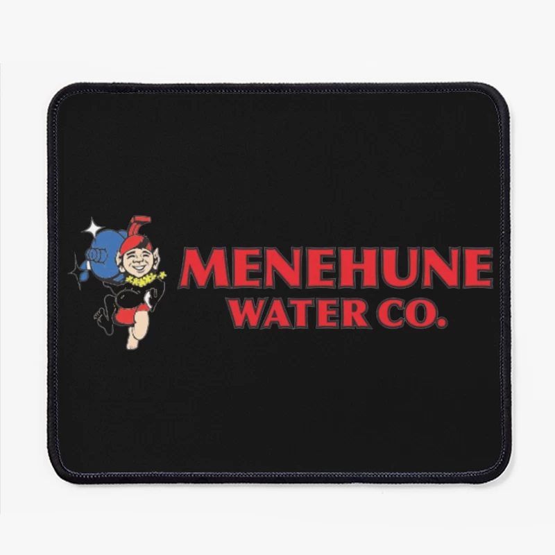 Vintage Menehune Water Company Logo with Cartoon Mascot Mouse Pad