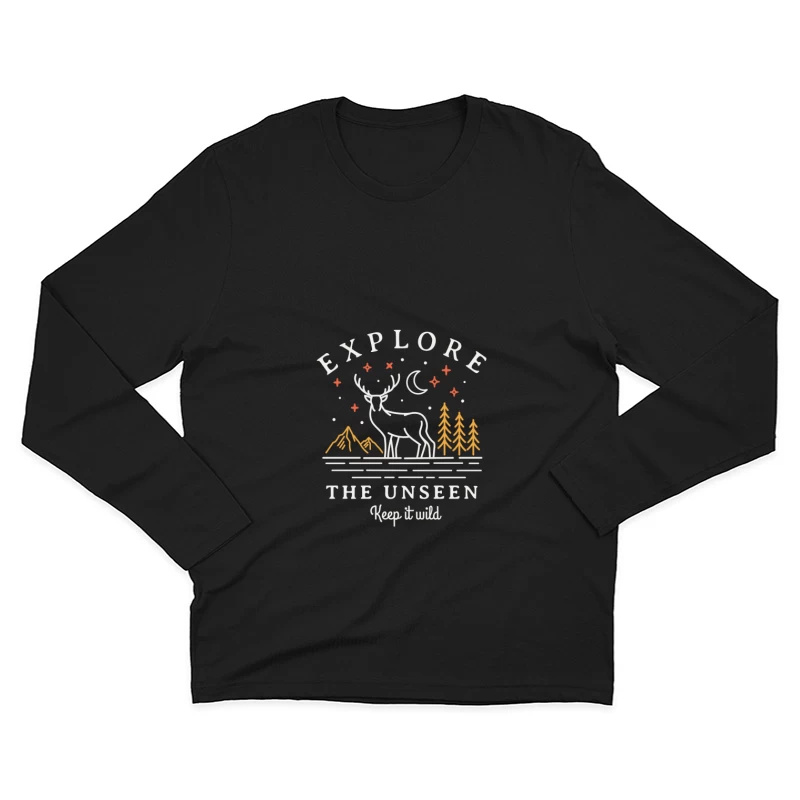 Erkunde das Unbekannte in der Natur Herren Langarm T-Shirt