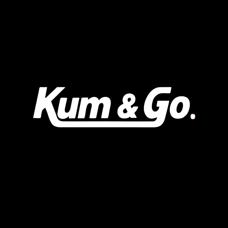 White Outlined Kum & Go Logo Design Desk Mat