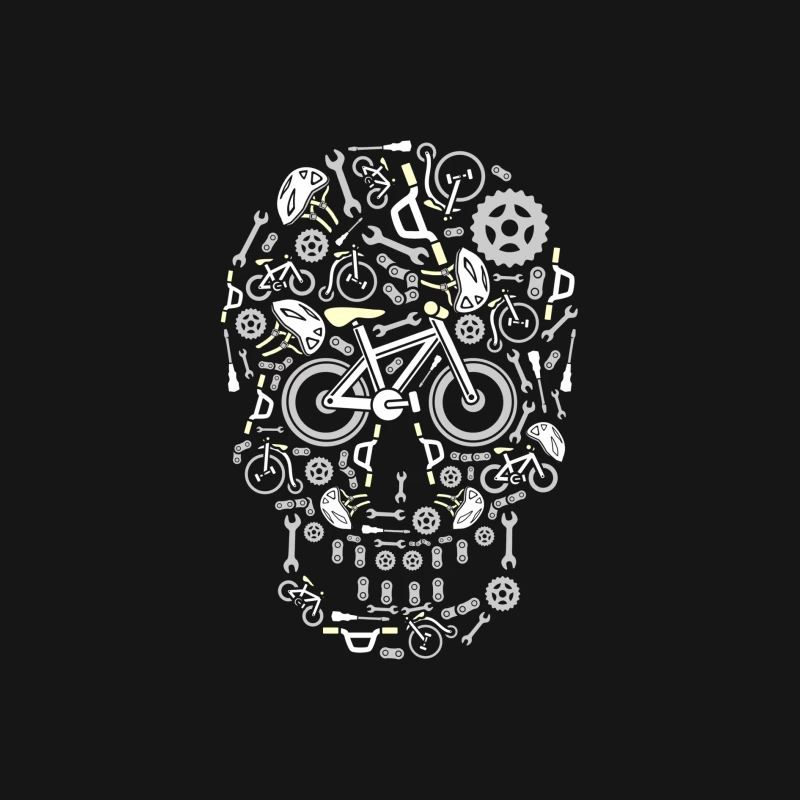 Motif de vélo composé de pièces Homme Manches Longues T-Shirt
