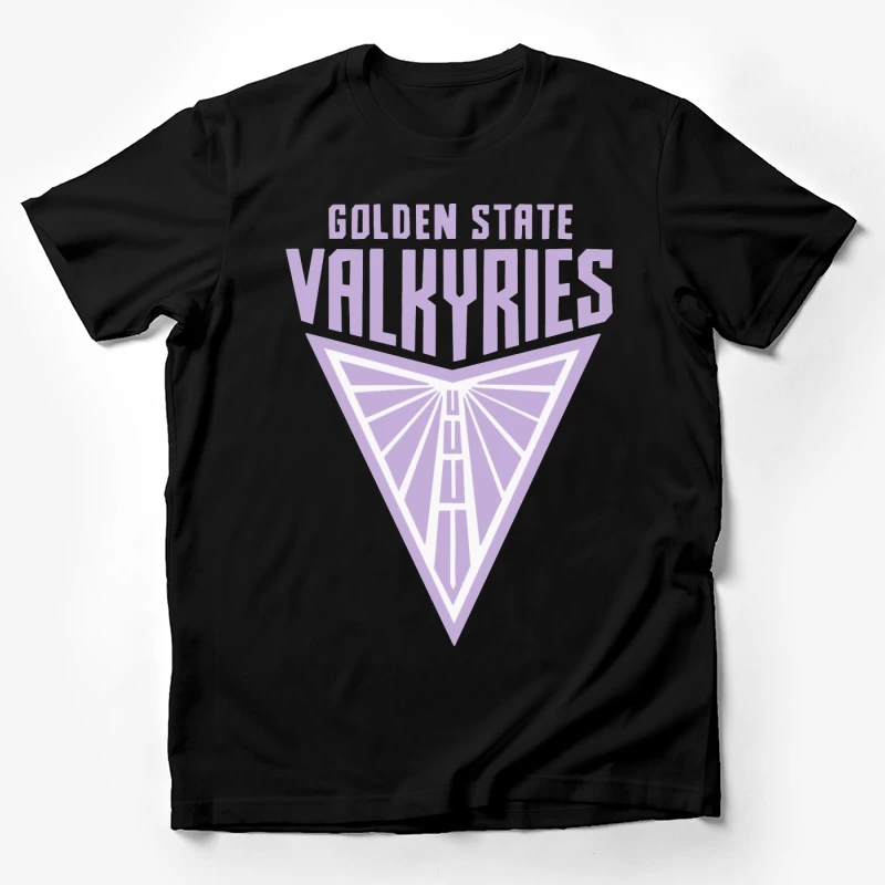 Golden State Valkyries Purple Triangle Logo Design Male T-Shirt