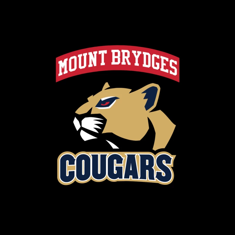 Mount Brydges Cougars Team Logo Throw Pillow