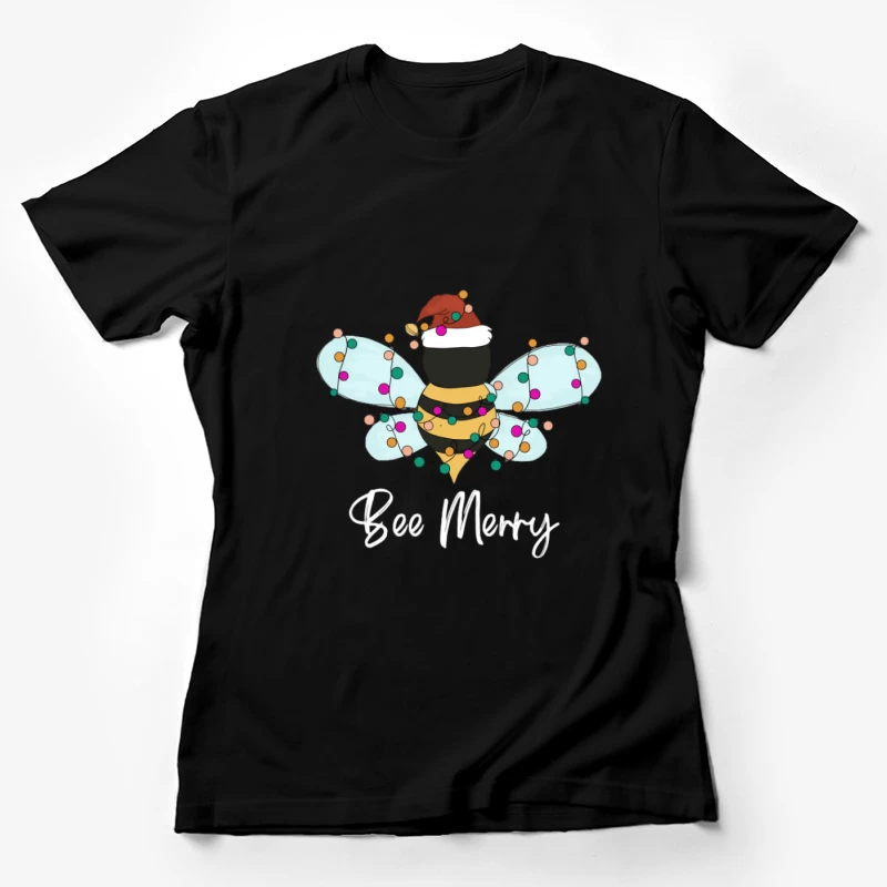 Abeille Joyeuse avec Lumières de Noël Femme T-Shirt
