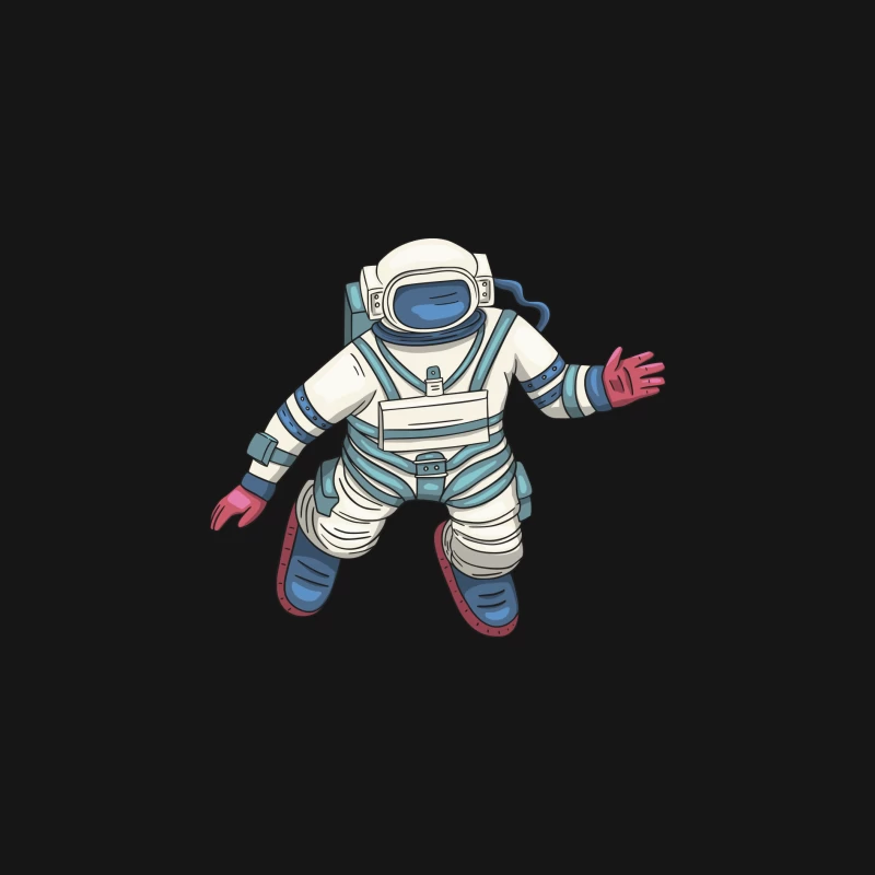 Astronaut im Raumanzug schwebt Herren Langarm T-Shirt