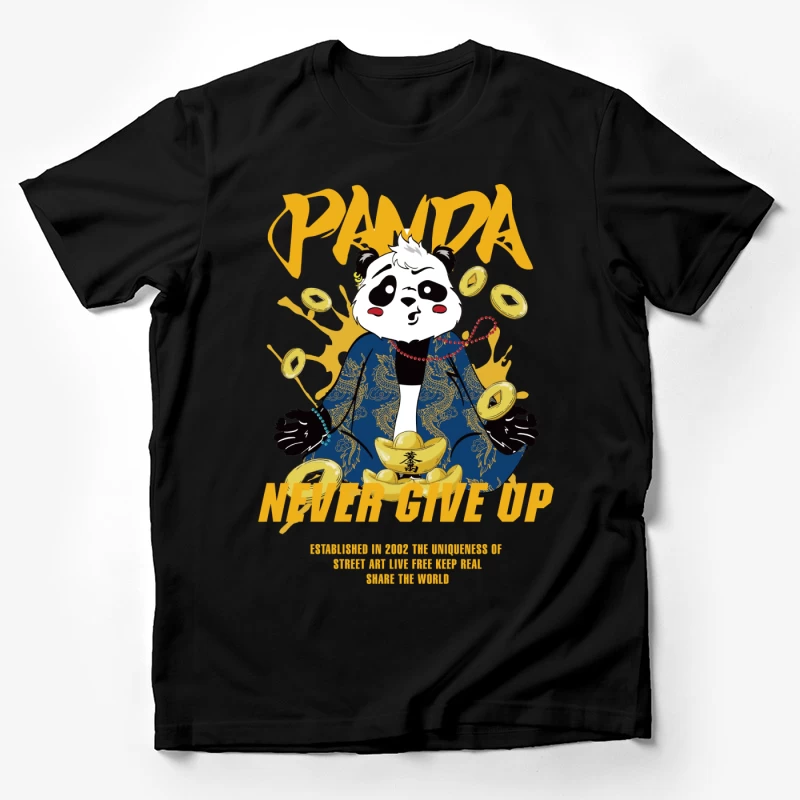 Panda Meditierend auf Reichtum Herren T-Shirt