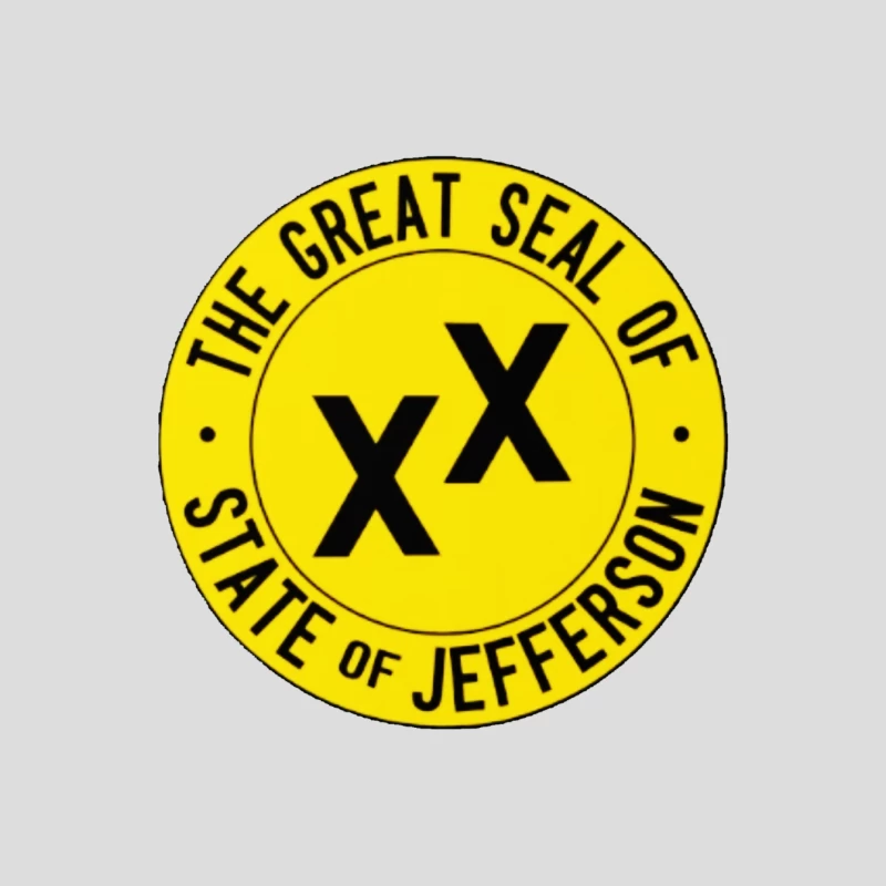 Great Seal of the State of Jefferson Throw Pillow