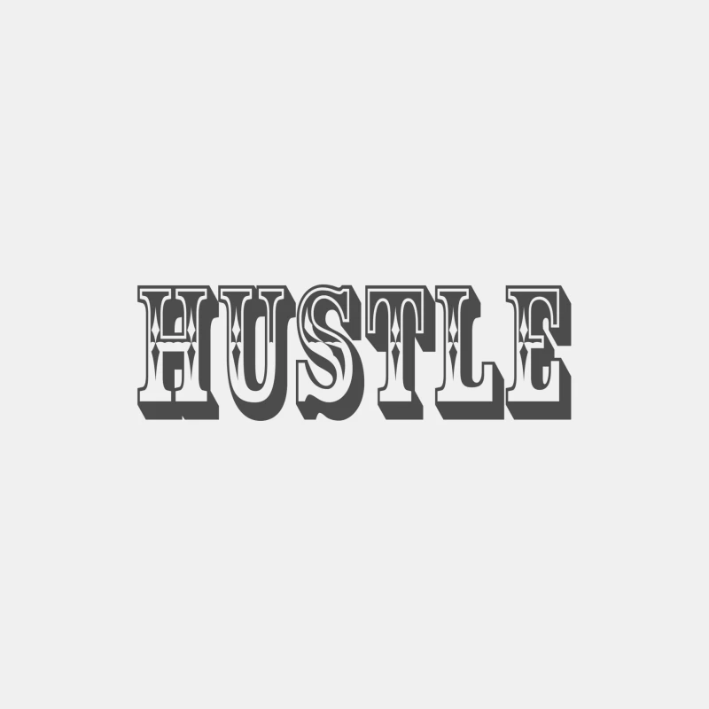 Bold Typography Design of the Word "Hustle" Male Tank Top
