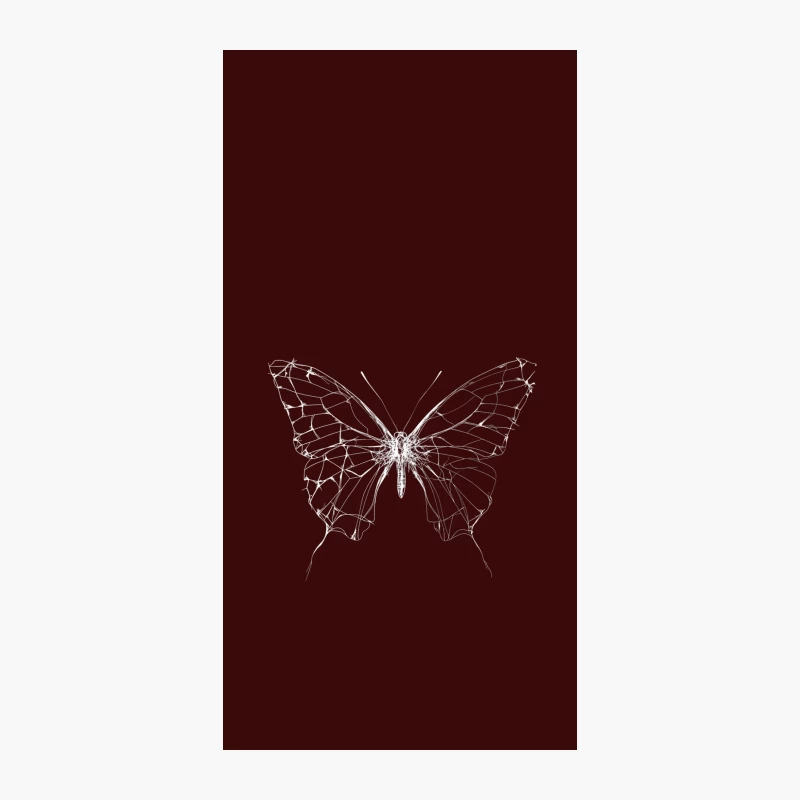 Monochrome Butterfly Sketch: Delicate Line Drawing of Winged Insect iPhone Case