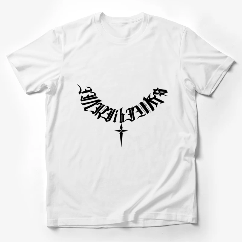 Gotischer Schriftzug mit Dolch Herren T-Shirt