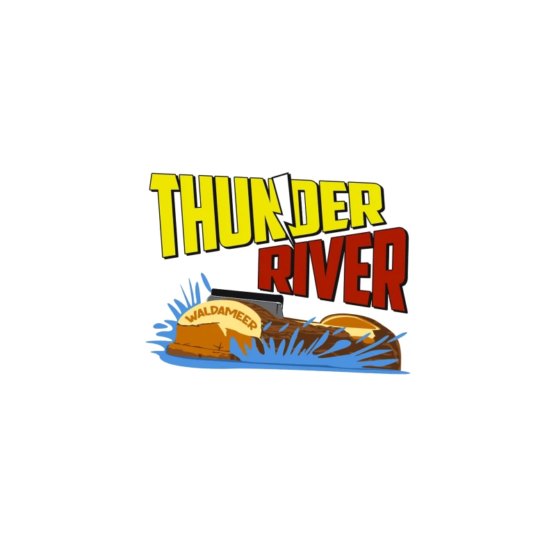 Thunder River Water Ride Logo at Waldameer Park Travel Mug