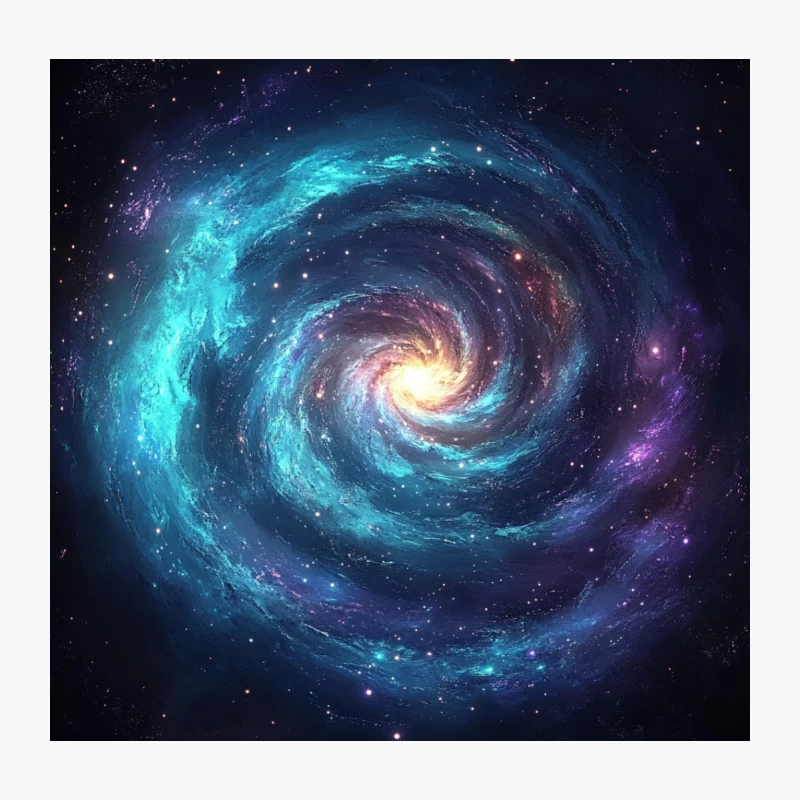 Swirling Cosmic Spiral: A Mesmerizing View of a Galactic Wonder Throw Pillow