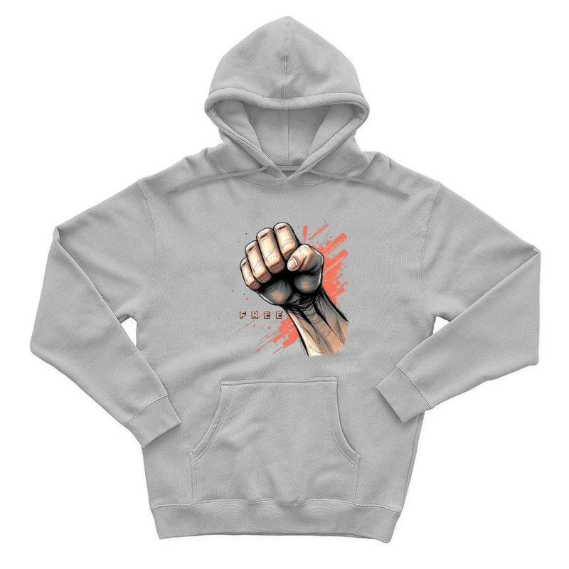 Raised Fist Symbol of Freedom and Resistance Male Pullover Hoodie