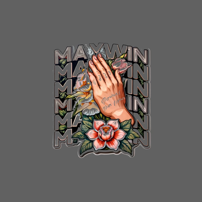 Praying Hands with Floral Design Male Tank Top