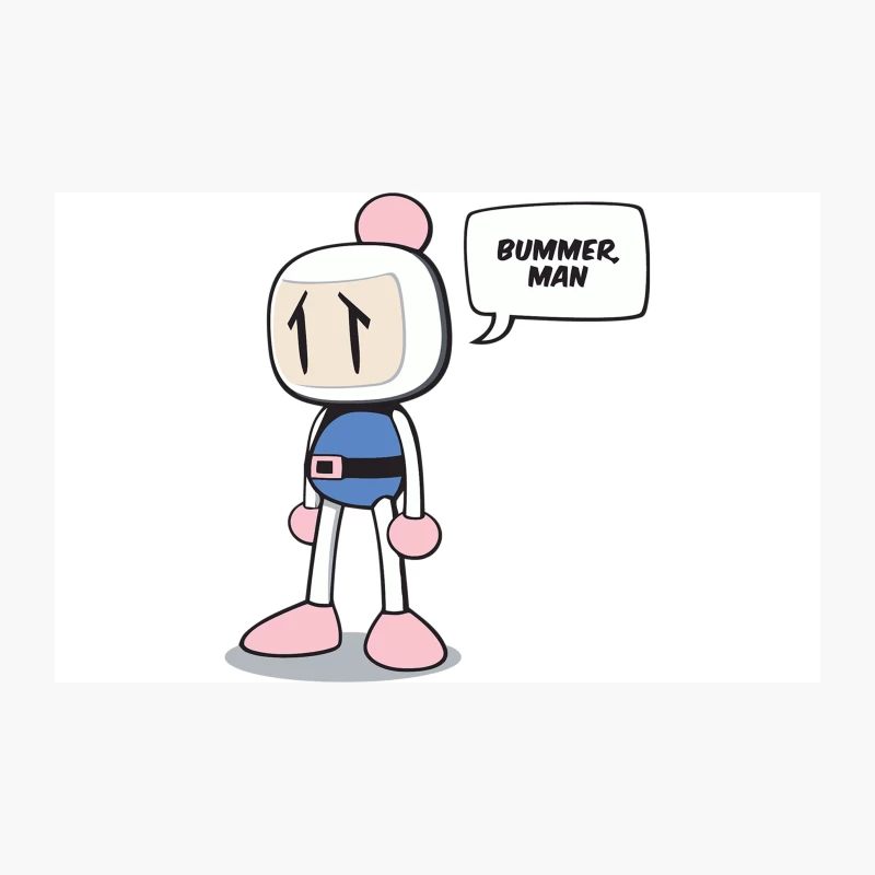 Cute Cartoon Character "Bummer Man" with Speech Bubble Travel Mug