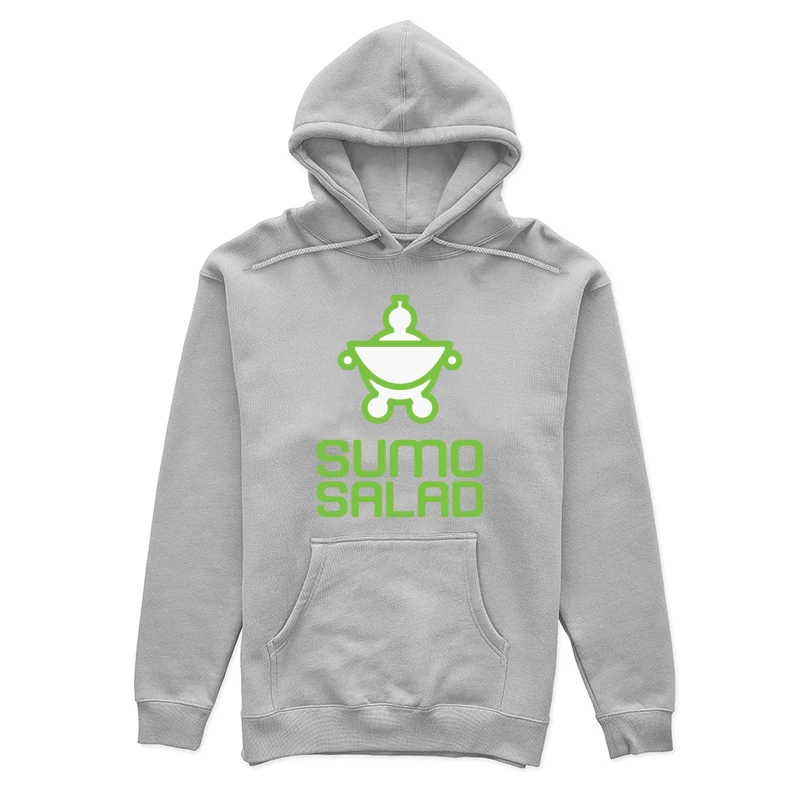 Green Minimalist Sumo Salad Restaurant Logo Female Pullover Hoodie