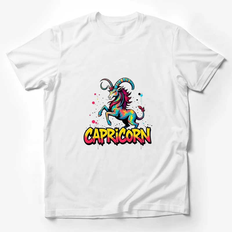 Vibrant Capricorn Zodiac Art Male T-Shirt