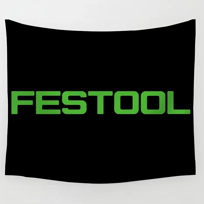 Festool Green Industrial Power Tool Brand Logo Tapestry