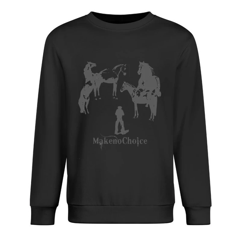 Mensch und Pferd Komposition Herren Pullover Sweatshirt