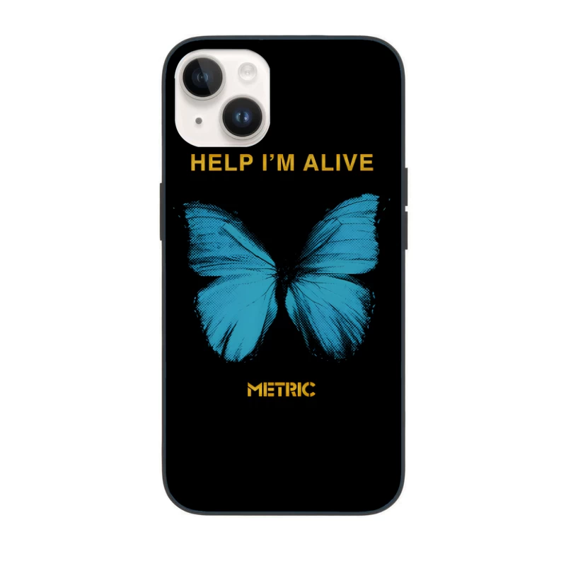 Metric Help I'm Alive Butterfly 2 iPhone Case