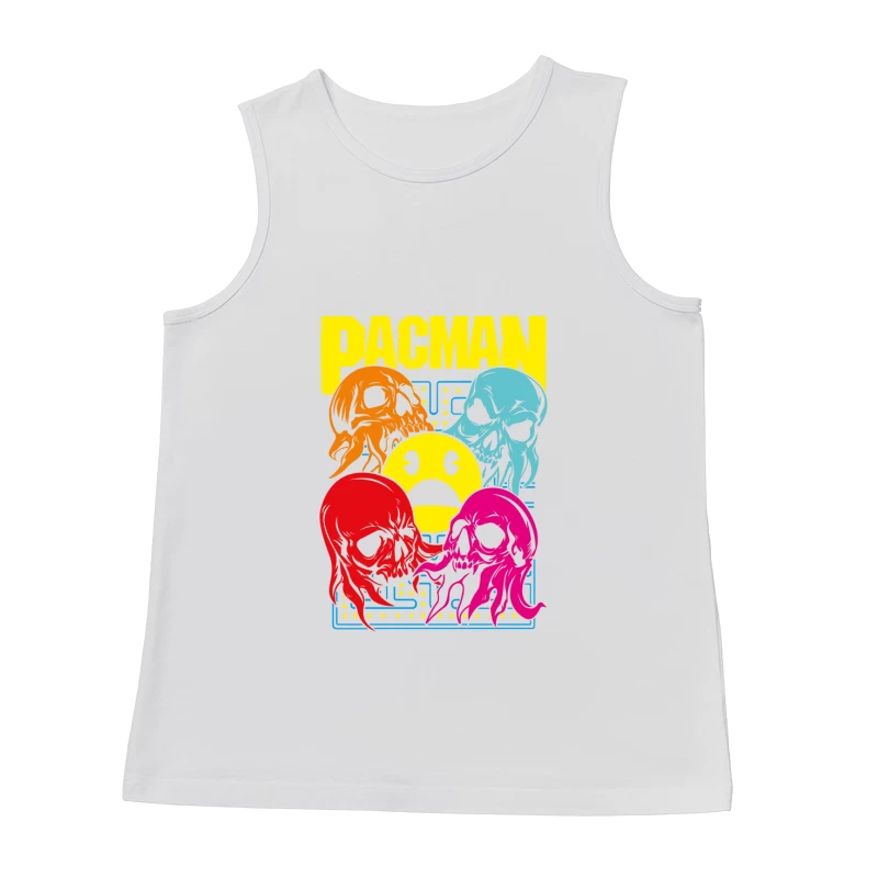 Pac-Man Skull Design Male Tank Top