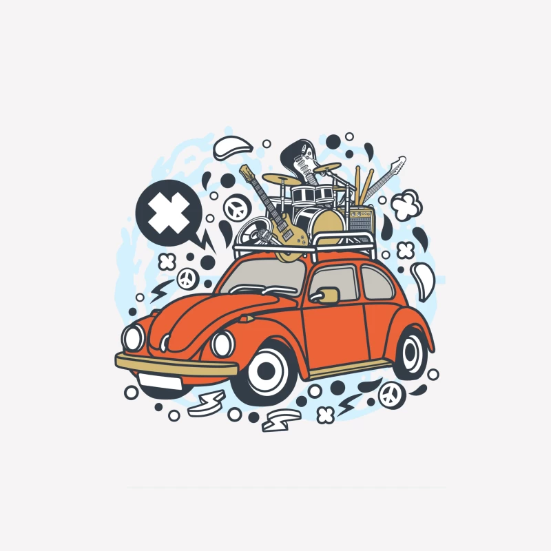 Voiture et instruments de musique Femme T-Shirt