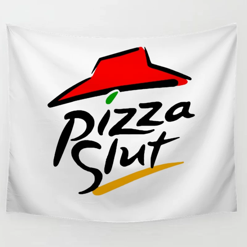 Pizza Hut Classic Red Roof Restaurant Logo Tapestry