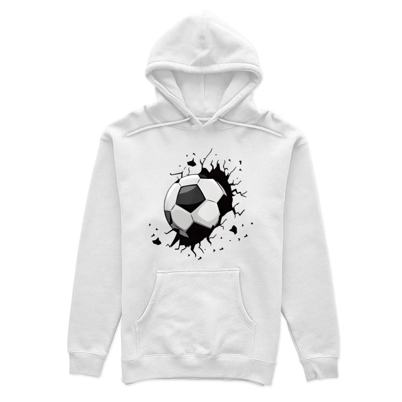 Fußball zerbricht die Wand Damen Pullover Hoodie