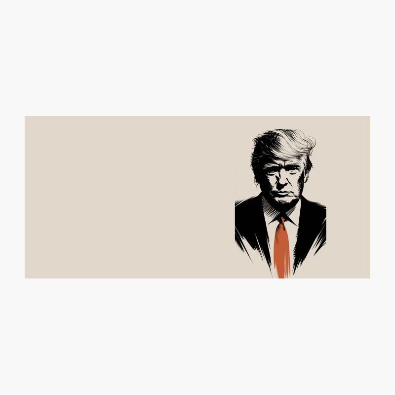 Black and White Artistic Portrait Illustration with Red Tie Coffee Mug