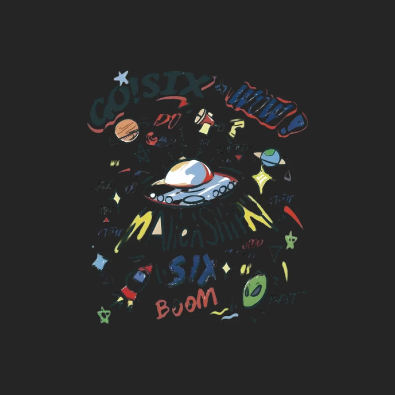 Aventure spatiale avec un vaisseau spatial extraterrestre Femme Sweat-shirt à enfiler