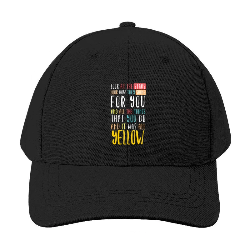 Coldplay Yellow Baseball Cap