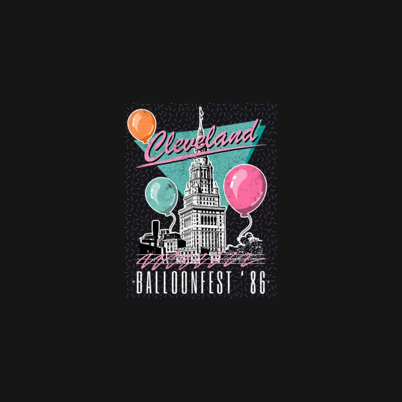 Cleveland Balloonfest 86  Retro Design Desk Mat