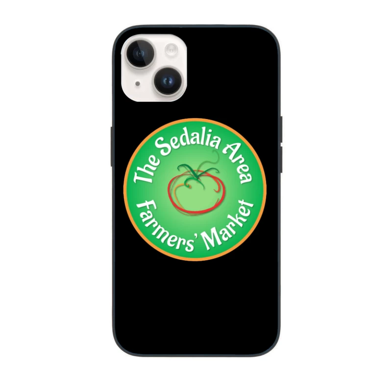 Sedalia Area Farmers' Market Circular Green Logo with Tomato Design iPhone Case