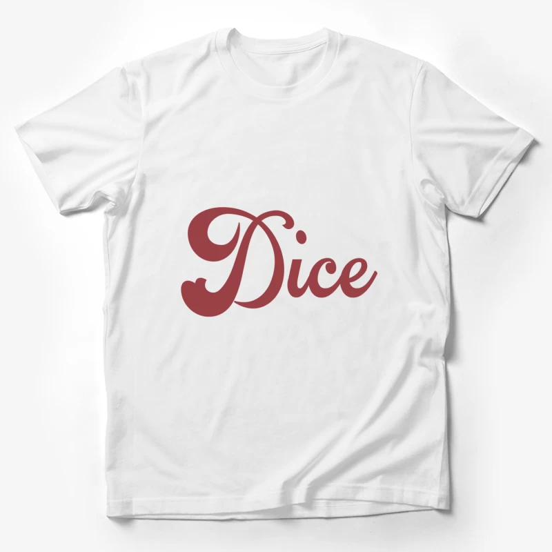 Rotes Skript mit stilisiertem Schriftzug Herren T-Shirt