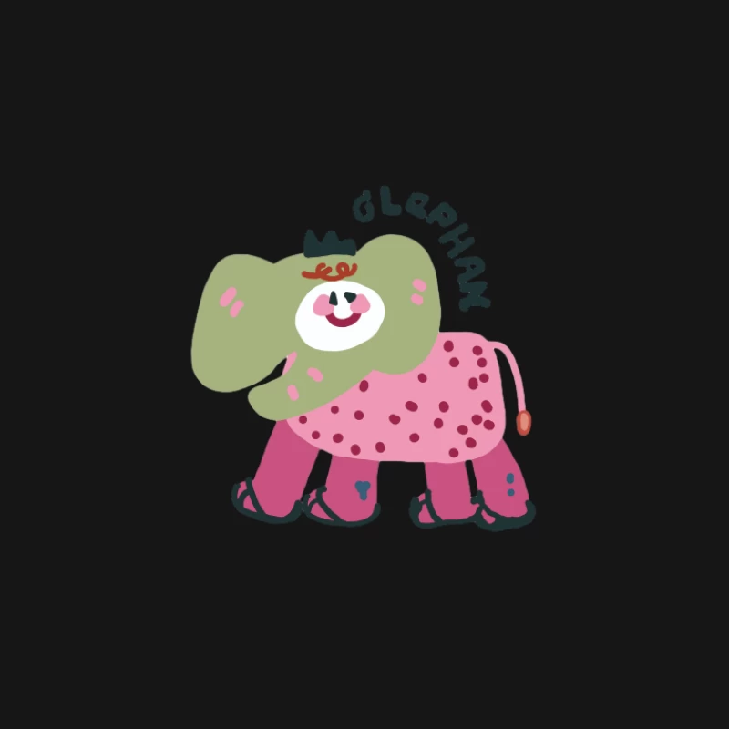 Illustration d'un éléphant coloré Femme T-Shirt