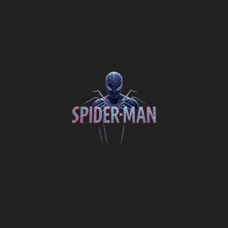 Spider-Man Black Suit Logo with Classic Text Design Bucket Hat