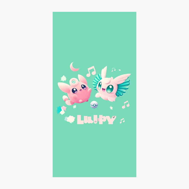 Adorable Pokémon Duo: Jigglypuff and Wigglytuff in Pastel Harmony iPhone Case