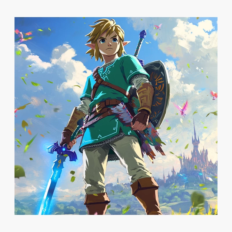 The Legend of Zelda: Link's Epic Adventure in a Fantasy World Throw Pillow