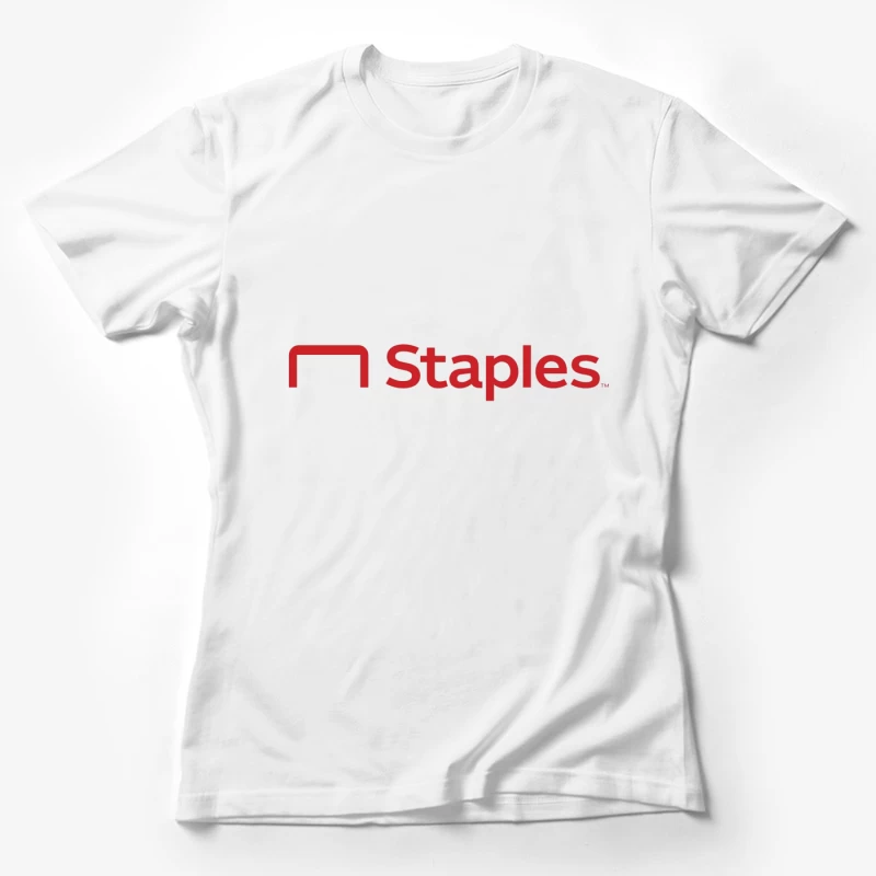 Staples Office Supply Retail Company Logo in Red Female T-Shirt