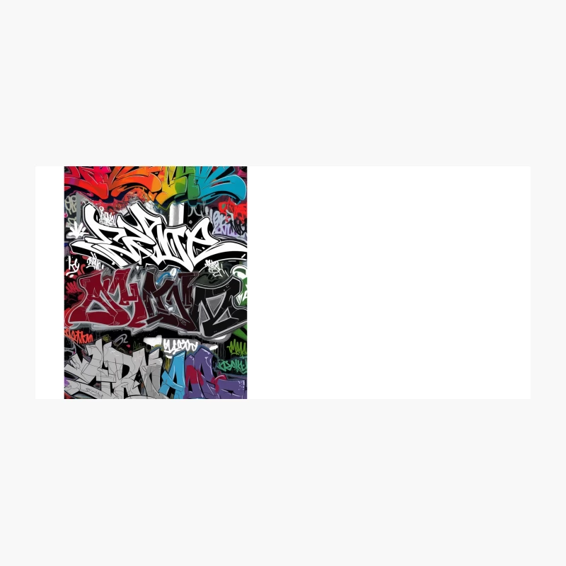 Vibrant Urban Graffiti: Colorful Street Art Typography Coffee Mug