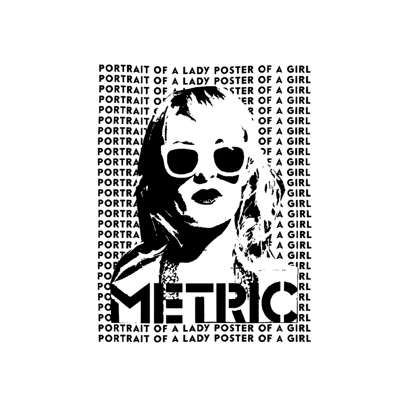 Metric Portrait Of A Lady Throw Pillow