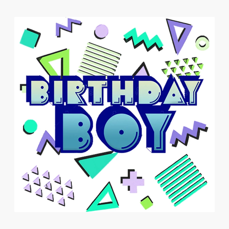 Birthday Boy Graphic Tee Throw Pillow