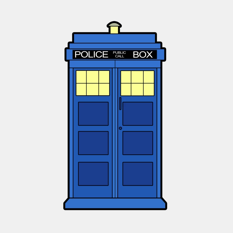 Doctor Who's Iconic TARDIS: The Blue Police Box Time Machine Male Tank Top