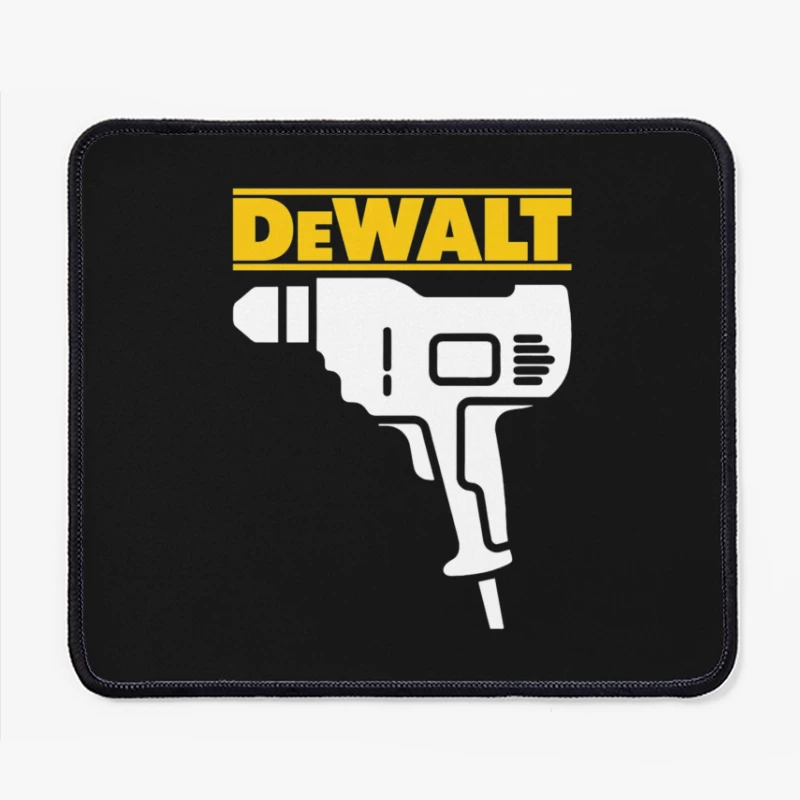 DeWalt Power Tool Drill Silhouette Design Mouse Pad