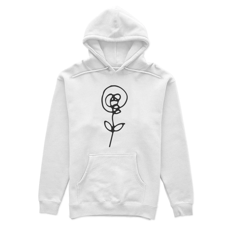 Illustration de rose minimaliste Femme Sweat à capuche