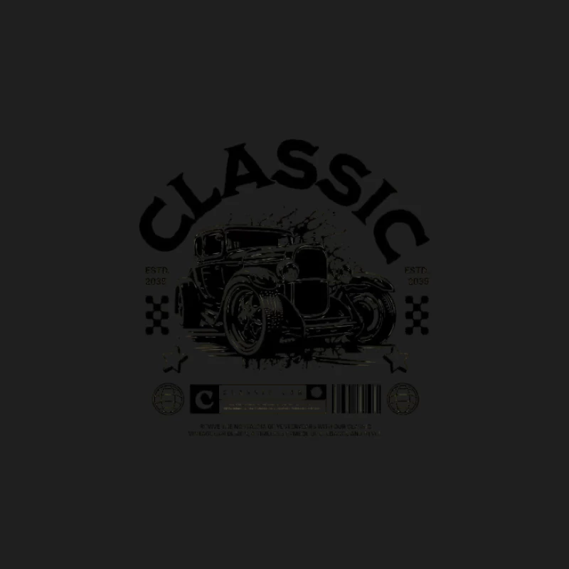 Design de voiture classique en style rétro Homme Débardeur