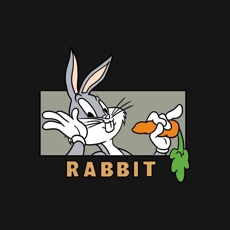Comic-Hase mit Karotte Herren T-Shirt