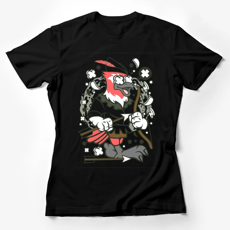 Oiseau archer comique Femme T-Shirt