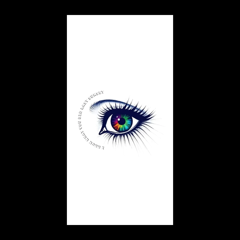 Mesmerizing Rainbow Eye Digital Art iPhone Case